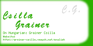 csilla grainer business card